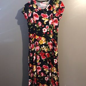 Floral midi dress by Flamingo Urban (S/M)
